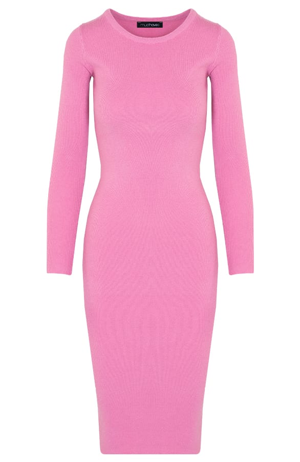 Midi Stretch Dress Roze – shoparchief, foto 1