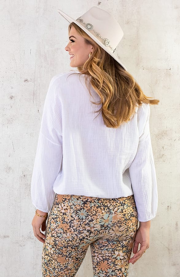Mousseline Embroidery Oversized Blouse – shoparchief, foto 4