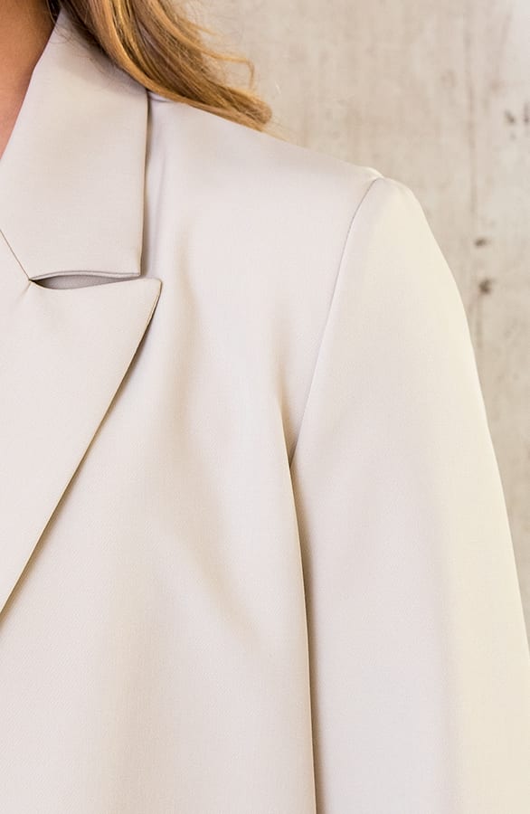 Oversized Blazer Dames Beige – shoparchief, foto 5
