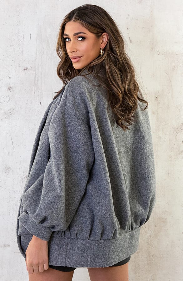 Oversized Jacket Grijs – shoparchief, foto 4