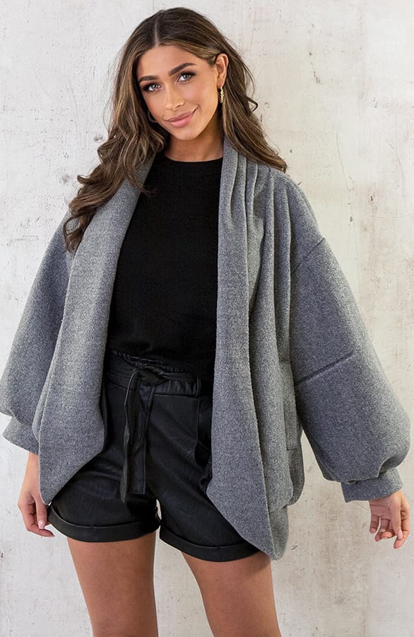Oversized Jacket Grijs – shoparchief, foto 2