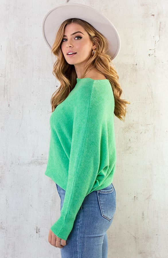 Oversized Soft Trui Lime Groen – shoparchief, foto 4