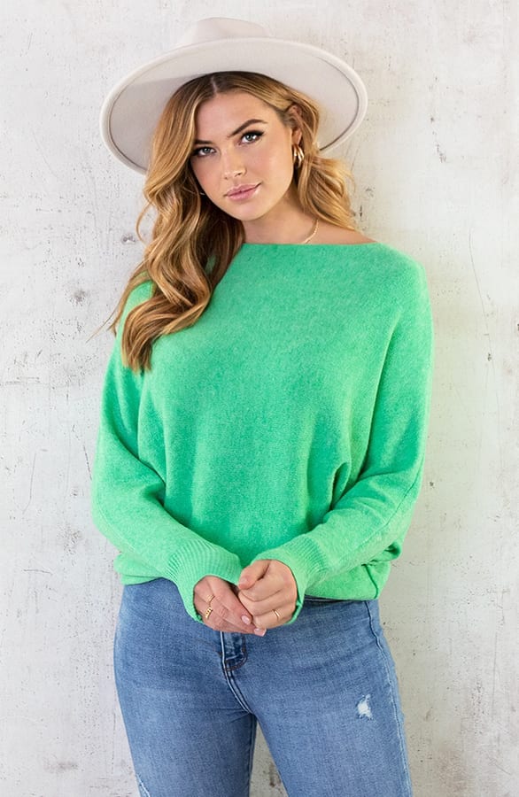Oversized Soft Trui Lime Groen – shoparchief, foto 2