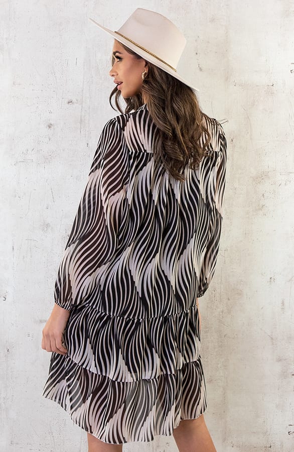 Oversized Tuniek Print Black – shoparchief, foto 4