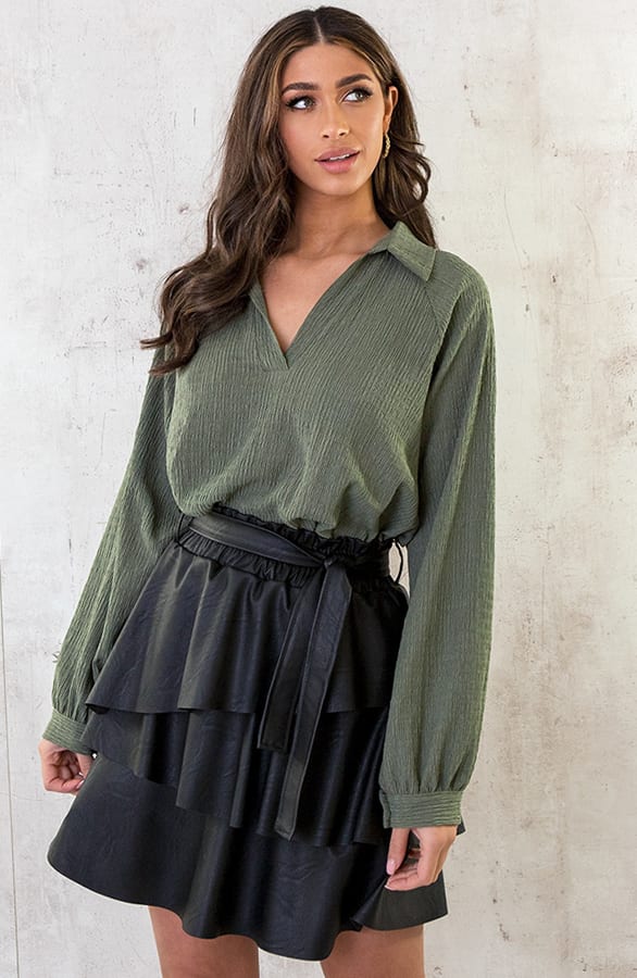 Oversized Venice Blouse Army – shoparchief, foto 7