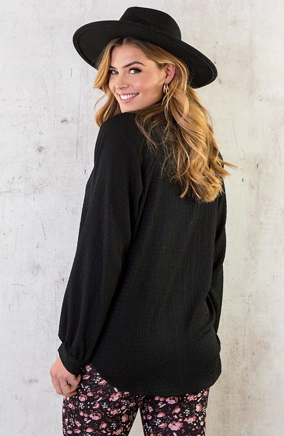 Oversized Venice Blouse Black – shoparchief, foto 9