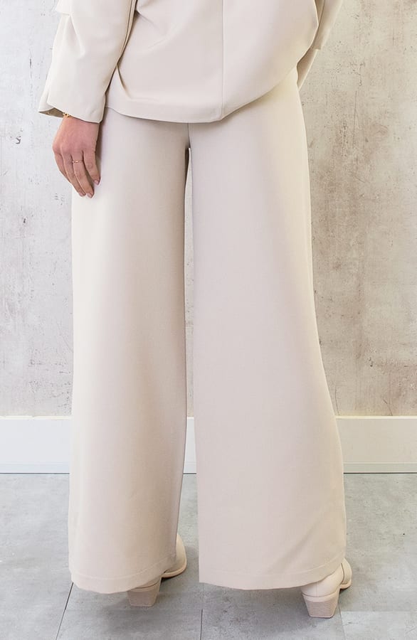 Palazzo Pants Dames Beige – shoparchief, foto 3