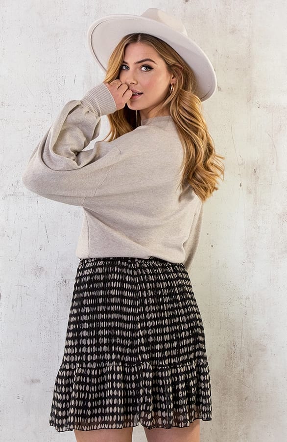 Pofmouwen Trui Beige – shoparchief, foto 4