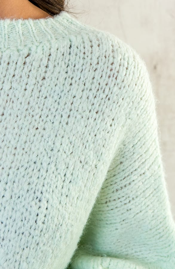 Soft Oversized Trui Mint – shoparchief, foto 5