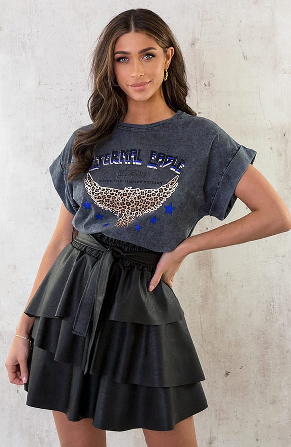 Stonewash T-shirt Eagle Kobalt – shoparchief, foto 10