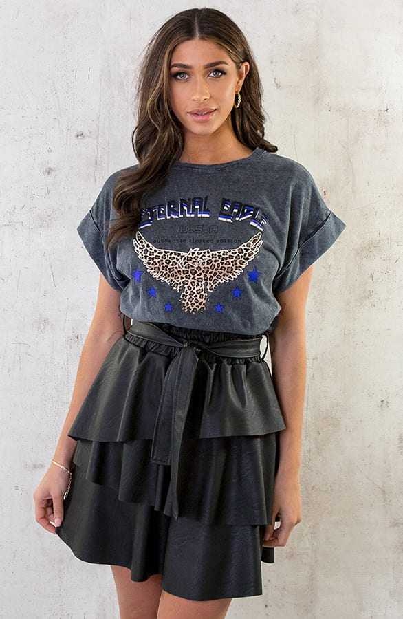Stonewash T-shirt Eagle Kobalt – shoparchief, foto 9