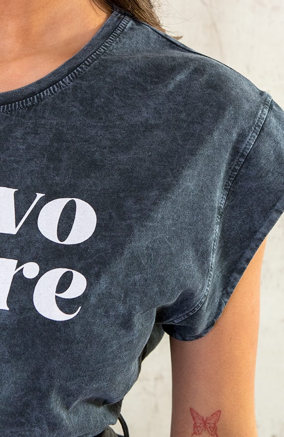 Stonewash T-shirt Nuove Amore – shoparchief, foto 5
