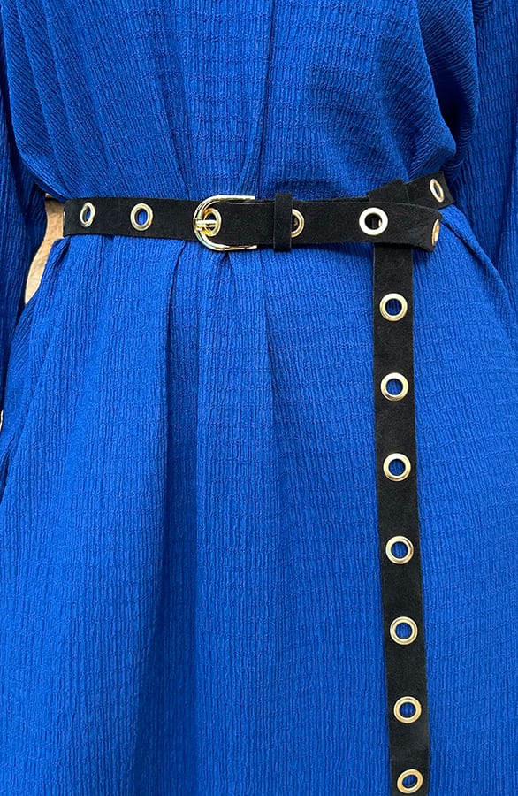 Gesp Riem Suede Zwart – shoparchief, foto 2
