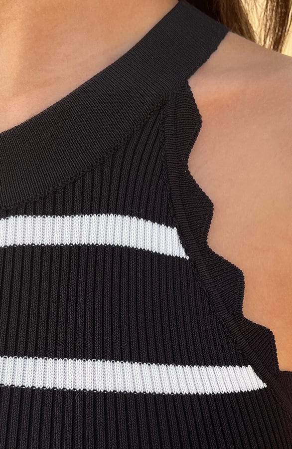 Halter Jurk Gestreept Zwart – shoparchief, foto 6
