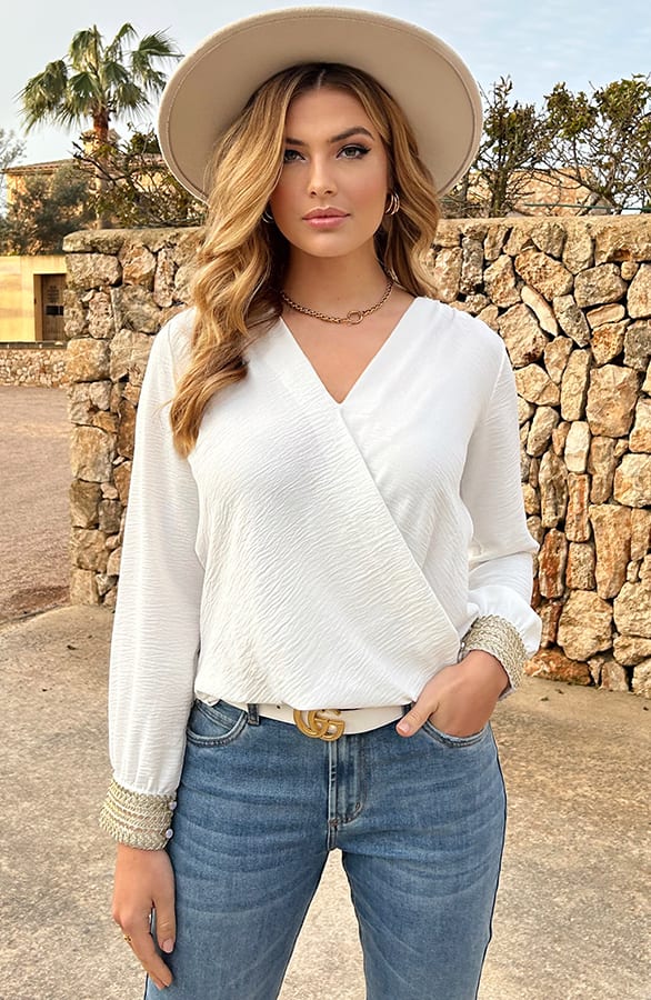 Marant Blouse Ecru Gold – blouses, foto 10