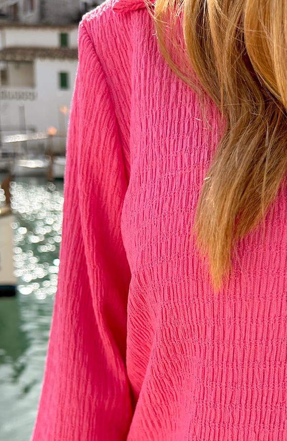 Oversized Venice Blouse Fuchsia – shoparchief, foto 6