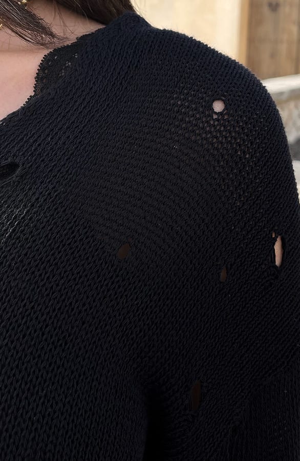Raw Damaged Trui Zwart – shoparchief, foto 13