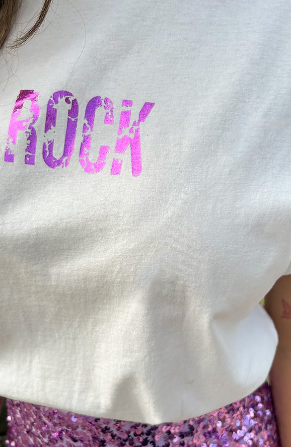 Rock Metallic T-Shirt Lila – shoparchief, foto 7