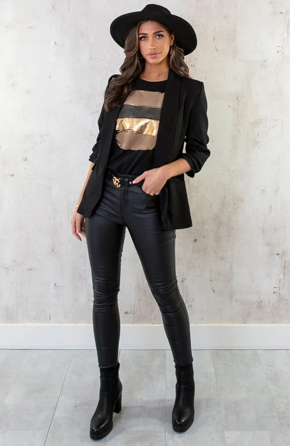 Top Metallic Zwart – tops, foto 12