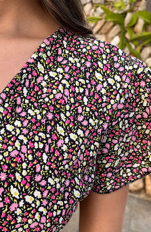 Wikkel Jurk Bloemen Roze – shoparchief, foto 5