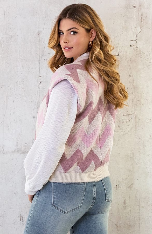 Aztec Gilet Dust Roze – shoparchief, foto 4