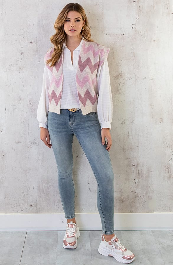 Aztec Gilet Dust Roze – shoparchief, foto 5