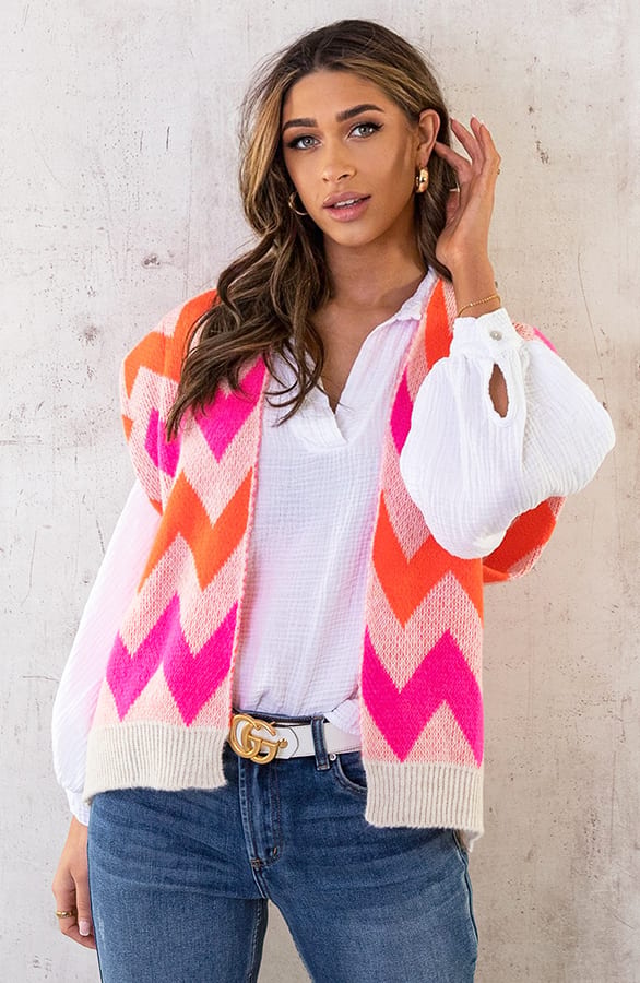 Aztec Gilet Neon Pink – shoparchief, foto 8
