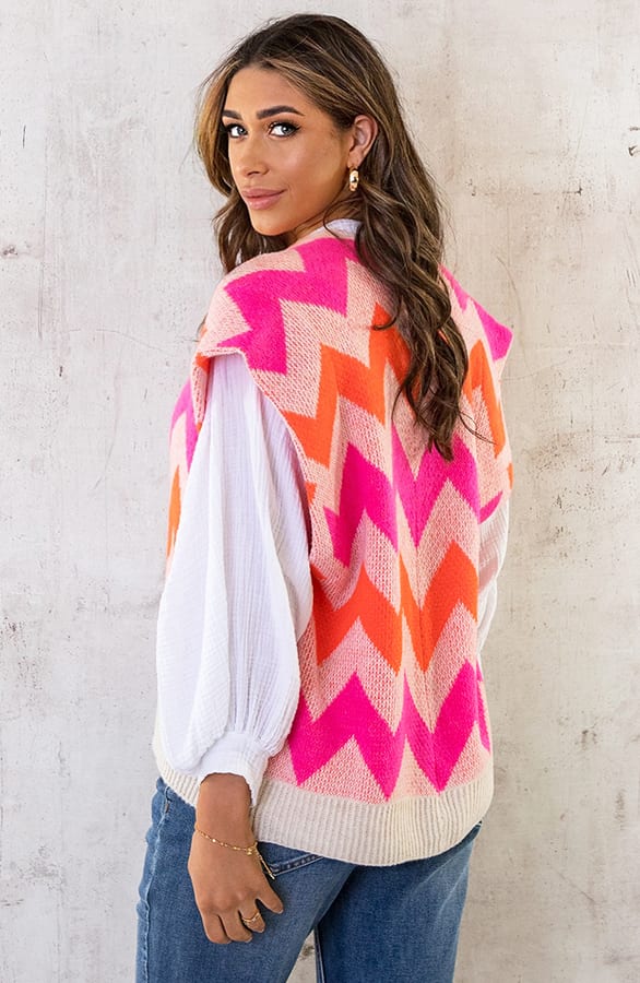 Aztec Gilet Neon Pink – shoparchief, foto 10