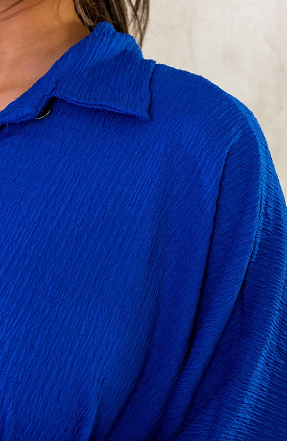 Blouse Jurk Oversized Kobalt – shoparchief, foto 7
