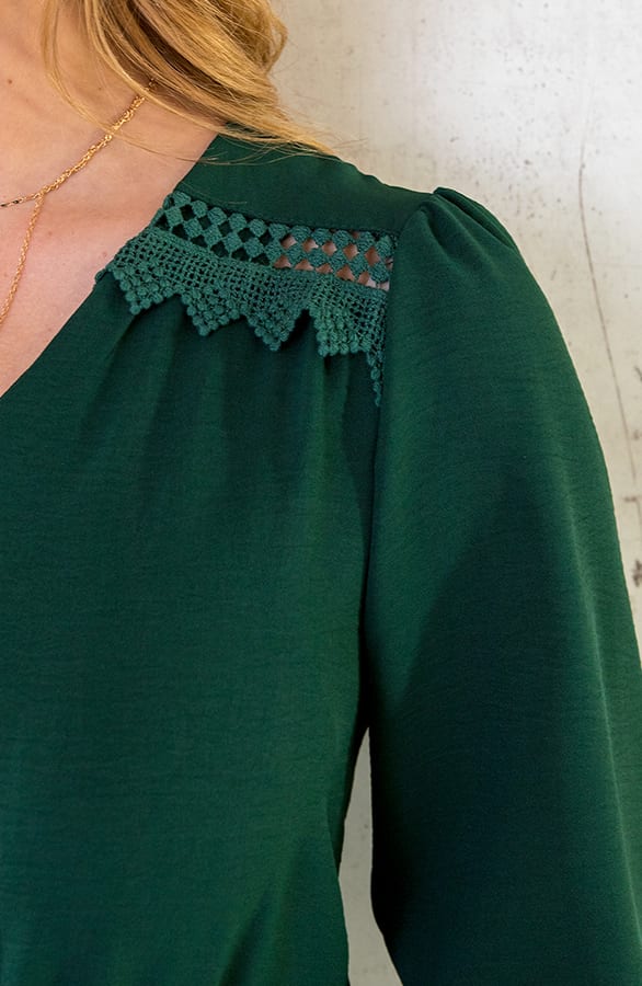 Boho V-Hals Jurk Smaragd – shoparchief, foto 12