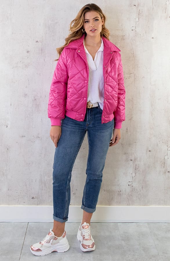 Bomber Jacket Quilted Fuchsia – shoparchief, foto 5