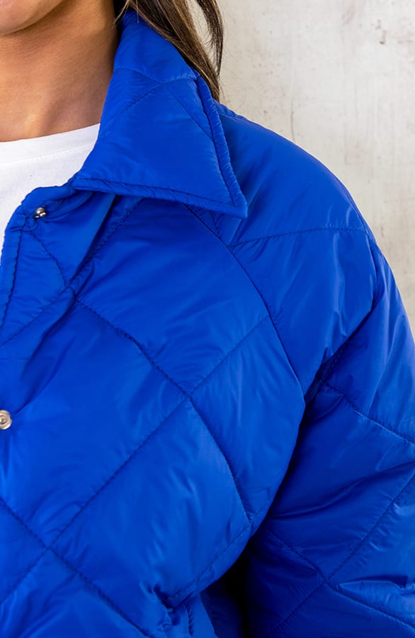 Bomber Jacket Quilted Kobalt – shoparchief, foto 8