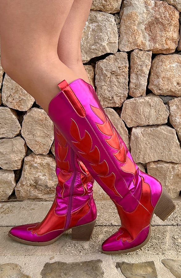 Cowboy Stiefel Fuchsia Rot, Shoparchiv, Foto 1
