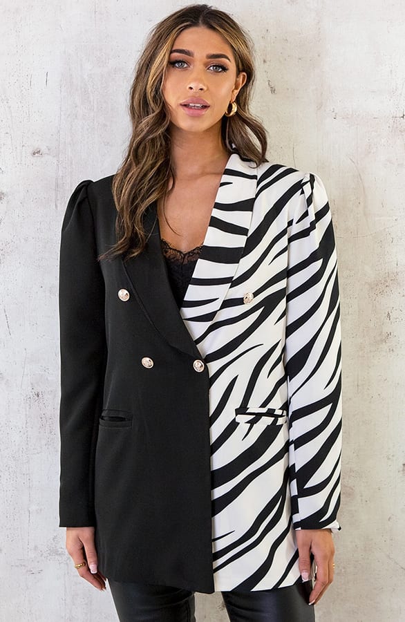 Fashion Icon Blazer Met Pofmouwen Zwart – shoparchief, foto 2