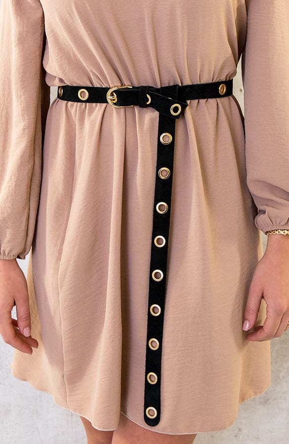 Gesp Riem Suede Zwart – shoparchief, foto 6