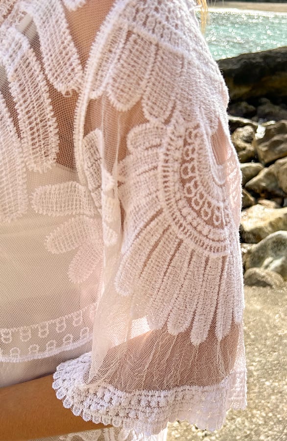 Kanten Kimono Boho Wit – shoparchief, foto 4