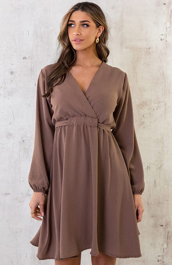 Londen Jurk Taupe – shoparchief, foto 3