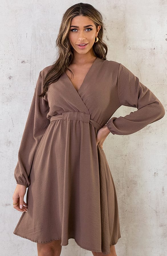 Londen Jurk Taupe – shoparchief, foto 1