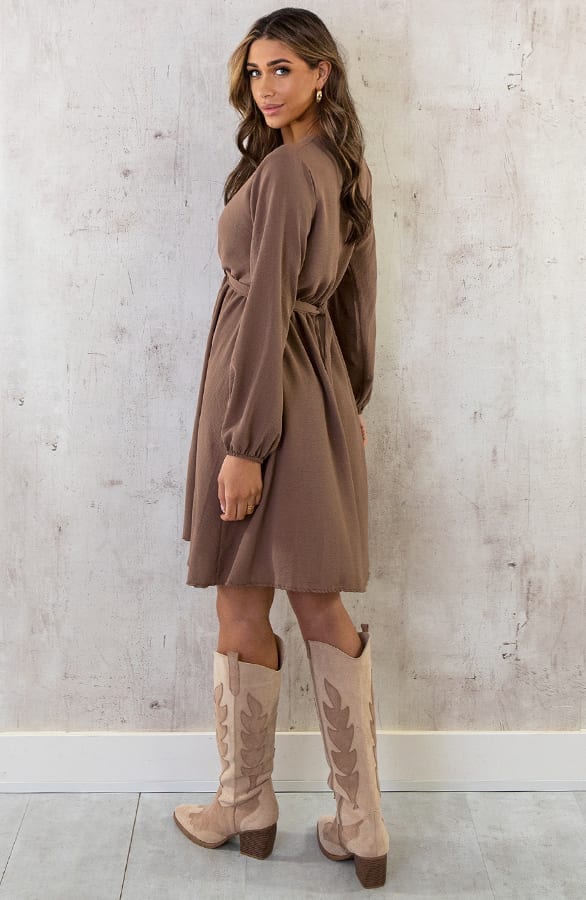 Londen Jurk Taupe – shoparchief, foto 5