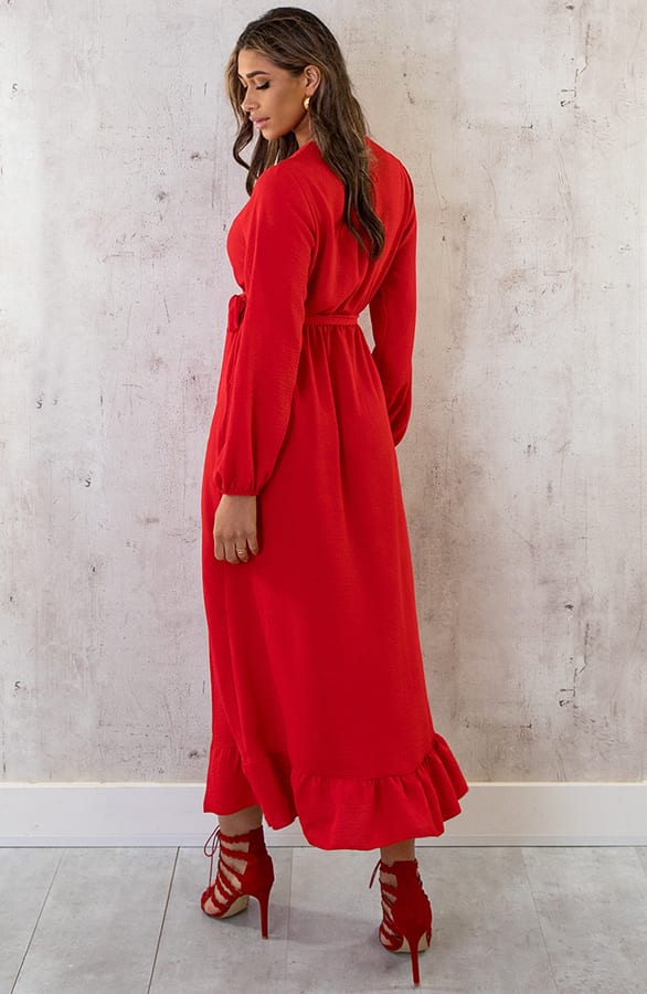 Maxi Jurk Split Rood – shoparchief, foto 6