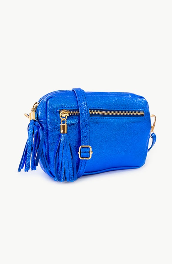 Metallic Tas Leer Kobalt – shoparchief, foto 2