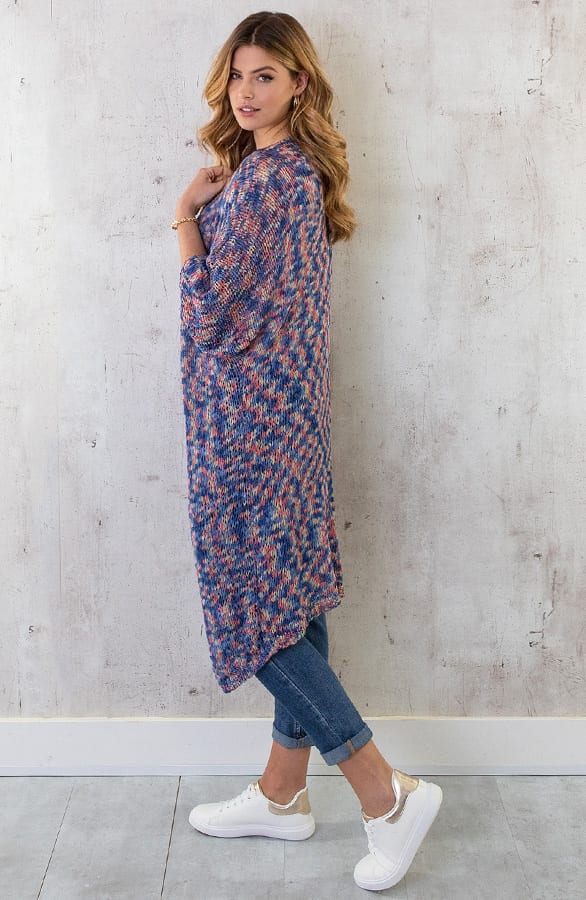 Midi Gehaakt Vest Jeansblauw – shoparchief, foto 8