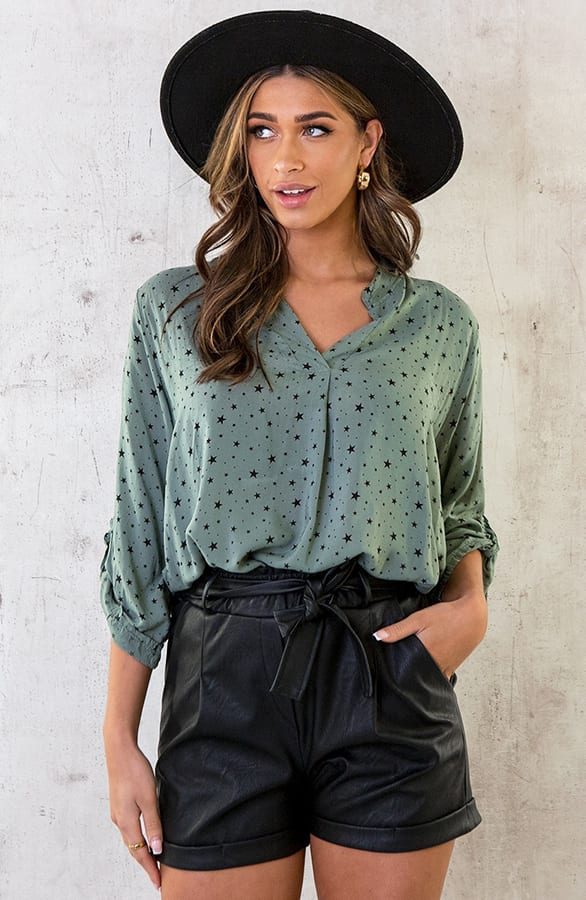 Oversized Blouse Stars Army – shoparchief, foto 1