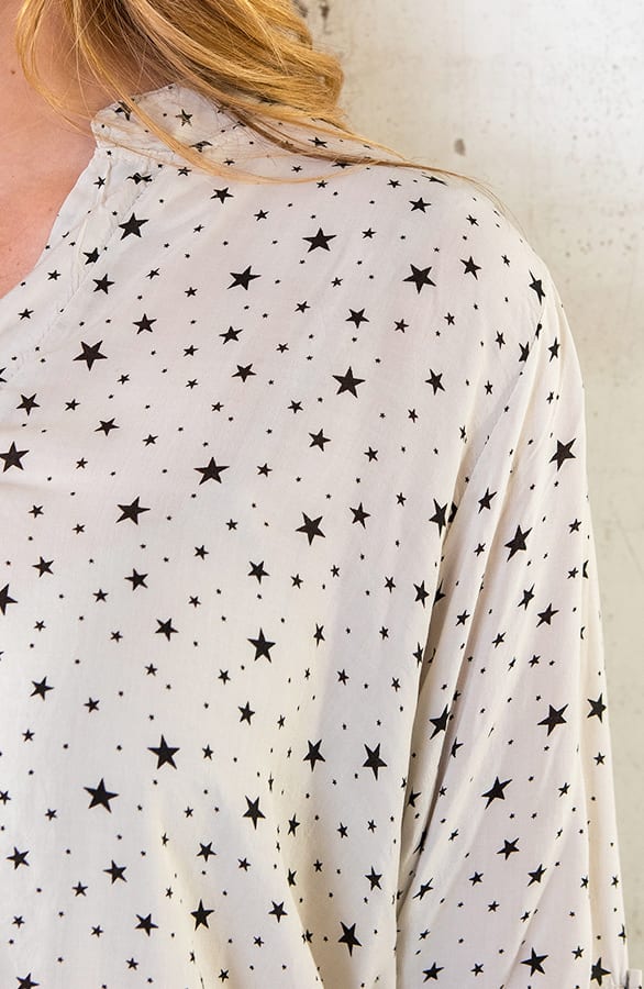 Oversized Blouse Stars Beige – shoparchief, foto 5