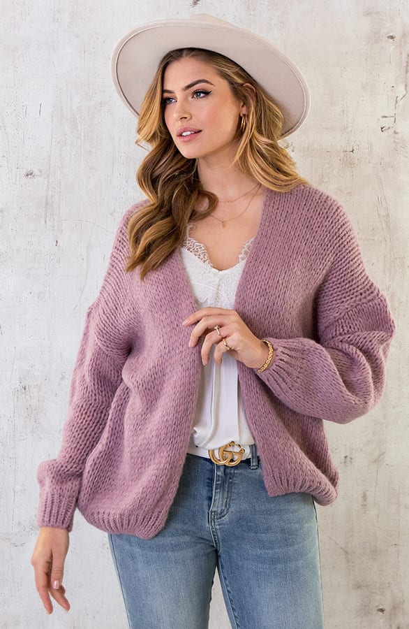 Oversized Knitted Vest Dust Roze – shoparchief, foto 9