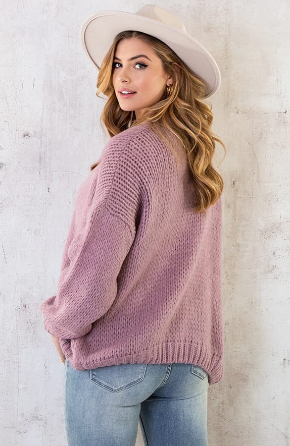 Oversized Knitted Vest Dust Roze – shoparchief, foto 11