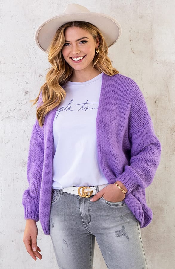 Oversized Knitted Vest Lila – shoparchief, foto 7
