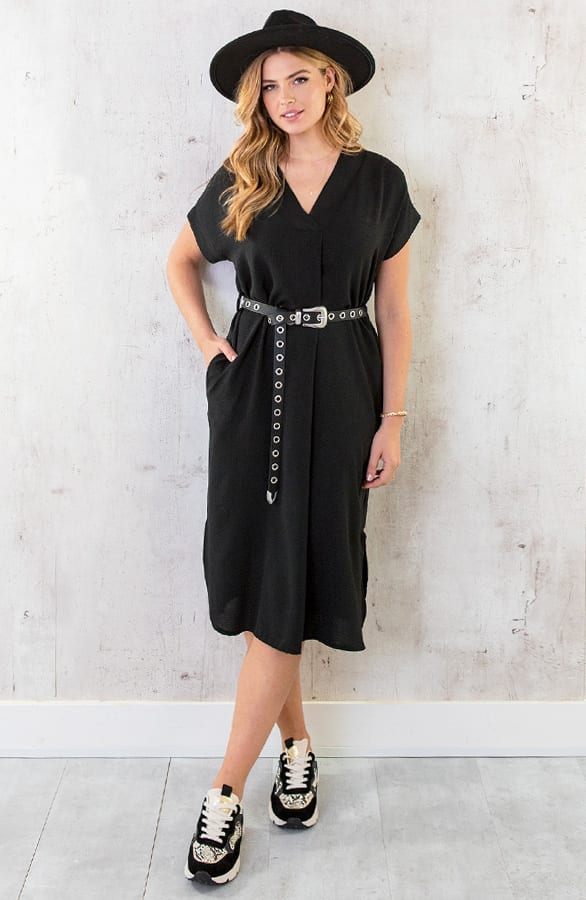 Palermo Pocket Jurk Zwart – shoparchief, foto 8