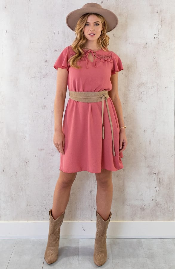 Puglia Dress Dust Roze – shoparchief, foto 12