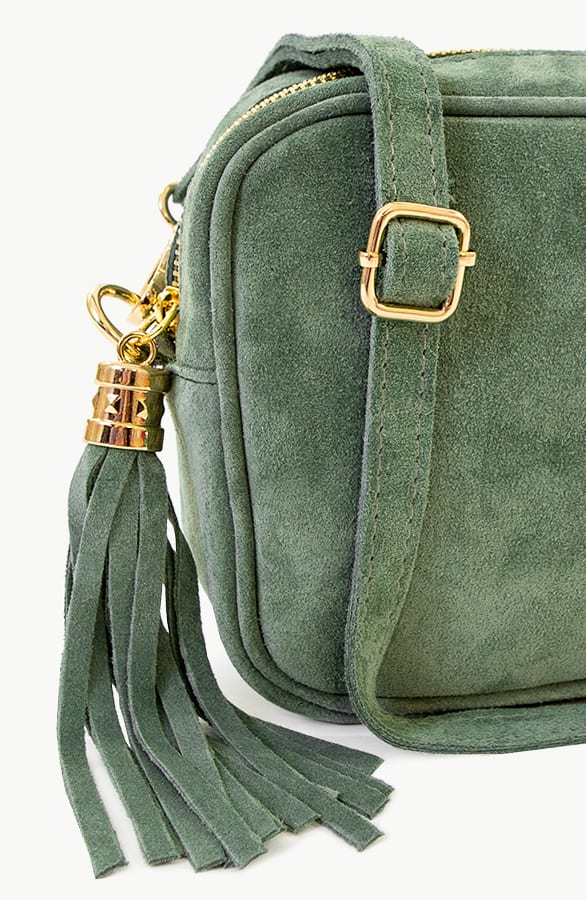 Suede Tas Met Rits Mint – shoparchief, foto 2